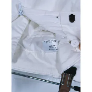 Theory Womens Cotton Wide Leg Trouser Pants Size 0 White Old Money Quiet Luxury thumbnail 11