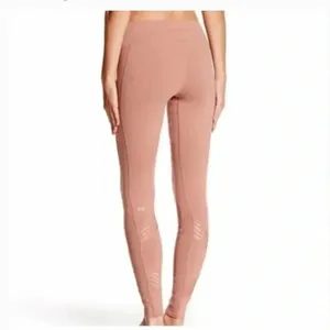 Alo Yoga Ultimate Stripe Mesh Leggings Pink Rosewater Athletic Pants Size S thumbnail 6