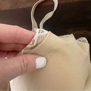 True & Co Lace Wireless Bralette Tan thumbnail 3