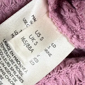 Free People Dusty Rose Waffle Knit Criss Cross Thermal Top Small OB1185373 thumbnail 5