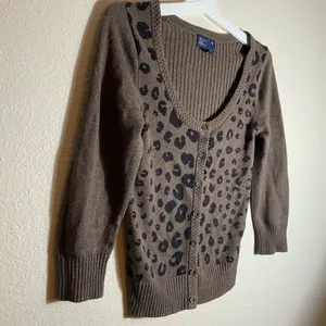 American Eagle Outfitters Animal Print‎ Cardigan Sweater thumbnail 5