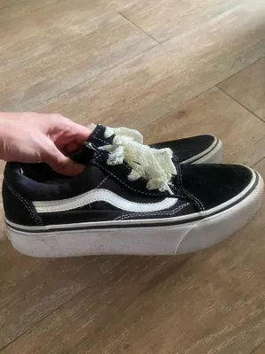 Vans Old Skool Platform sneakers lace shoes women 7.5 thumbnail 6
