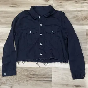 John Galt Brandy Melville Blue Cropped Jacket Women’s Small thumbnail 1