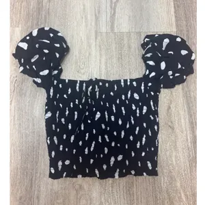 Wilfred Navy and‎ White Smocked Top Size Medium thumbnail 2