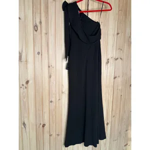NWT Lulus Stepped Out Stunning Black One-Shoulder Mermaid Maxi Dress Party Sz S thumbnail 6