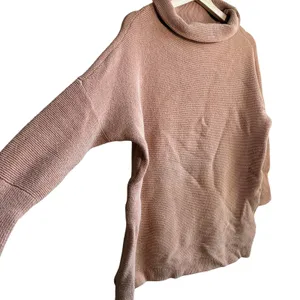 Free People Ottoman Slouchy Tunic Sweater Small Peach Womens Ribbed Knit thumbnail 2