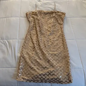 PrettyLittleThing Gold Sequin Mini Dress thumbnail 2