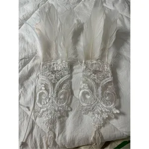 NEW White Lace Gloves Elegant Long Satin Bridal Banquet Prom Formal Dress thumbnail 8
