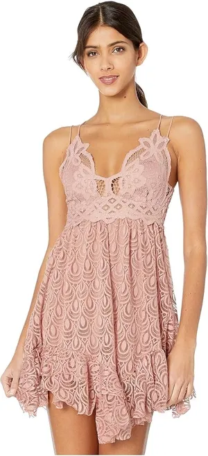Free People Pink Adelia Lace Dress thumbnail 1