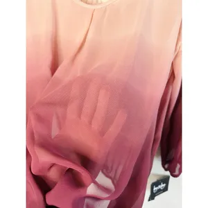 By & By Sheer Ombre Blouse M Pink Burgundy‎ Lace Back Whimsigoth Fairy Pixie NWT thumbnail 11