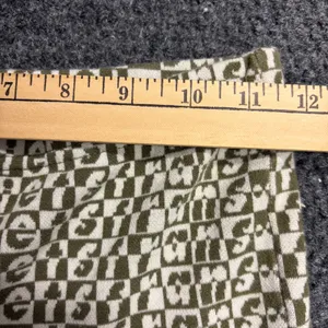 iets frans Urban Outfitters Olive Green Checkered Logo Flare Leggings Size S thumbnail 5