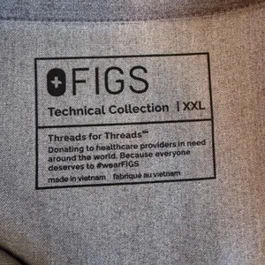 FIGS Rafaela Oversized Scrub Top XXL Heather Grey Technical Collection WXXSW1003 thumbnail 6