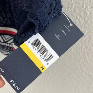 NWT Tommy Hilfiger Lace High Neck Bralette Classic Print Medium thumbnail 5