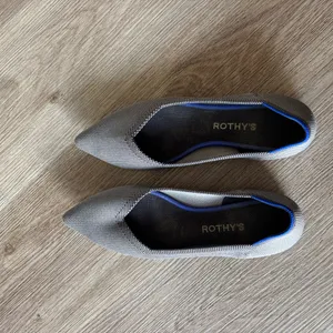 Rothy's The Point Cloud Grey Birdseye Flats thumbnail 4