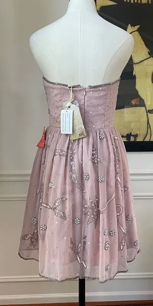 ASOS Frock and Frill NWT Pink Beaded Adjustable Strap Dress UK 10 US 6 thumbnail 1