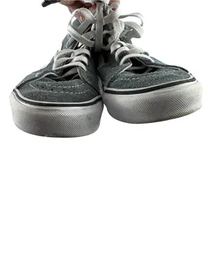 Vans Women's High-Top Sneakers in Dark Gray and White thumbnail 6