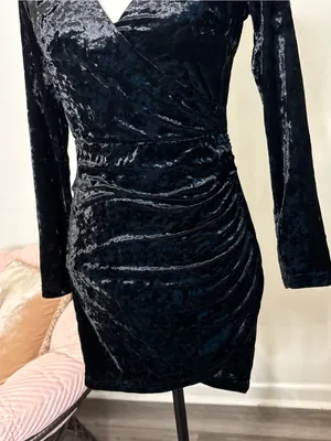 Nordstrom Tea & Cup Long Sleeve Velvet Dress thumbnail 3