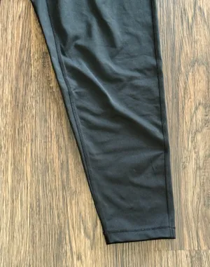 Nike Black Dri-Fit Performance Logo Waistband Leggings Black White Size Large thumbnail 4