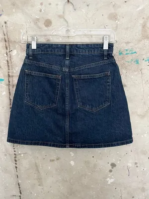 Reformation Lydia High Rise Denim Mini Skirt thumbnail 5