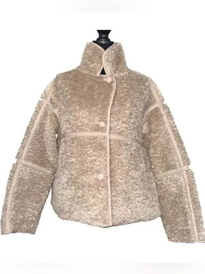 a.n.a. A New Approach NWT Faux Fur Shearling Midweight Coat Womens S Latte Beige thumbnail 1