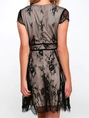 Lulus Liano Black Lace Skater Dress thumbnail 8