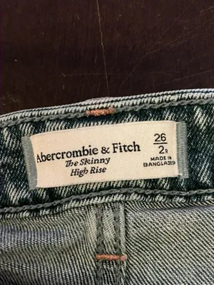 Abercrombie & Fitch Skinny High Rise Jeans Womens 2R Light Wash Distressed Denim thumbnail 7