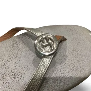 Silver Strap Thong Sandals Size 6 thumbnail 5