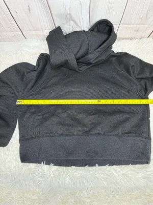 Lululemon Loungeful Cropped Hoodie *Spark Black / Black thumbnail 5
