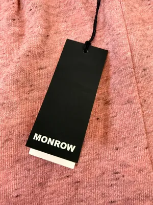 NWT MONROW Original Fleece Ultimate Shorts Pink Heather Made in USA Pull On S thumbnail 3