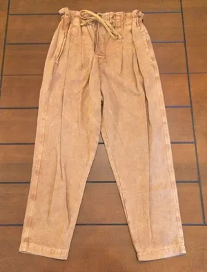 Free People Margate pleated trouser tan small thumbnail 1