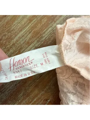Henson Kickernick Pink Lace Camisole Made in USA Medium thumbnail 5
