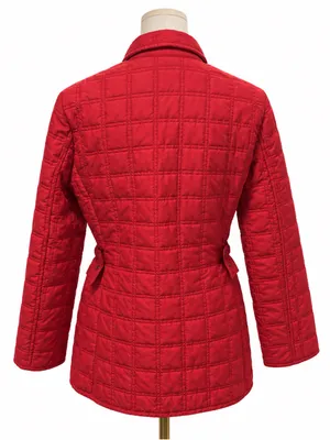 Brooks Brothers Women’s Size 8 Red Quilted Plaid Lined Barn Jacket Coat thumbnail 3