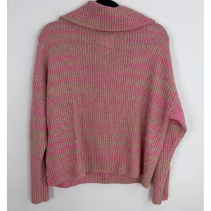 Aerie Quarter Zip Sweater Lip Gloss Oversized Preppy Pullover‎ Pink Size XS thumbnail 5
