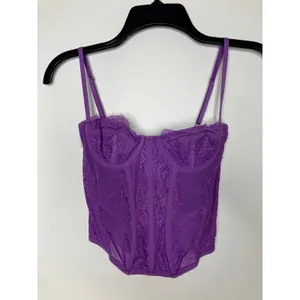 Out from under urban outfitters purple corset top women's size small lace trendy thumbnail 2