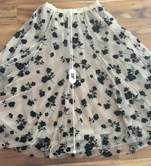 Chicwish 3D Floral Mesh Maxi A-Line Skirt thumbnail 1