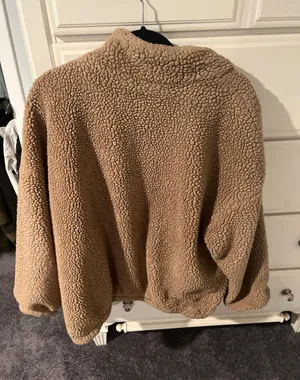 Teddy Bear Fuzzy Jacket Brown Size L thumbnail 2