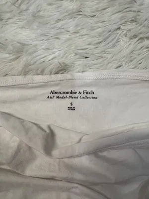 Abercrombie & Fitch Soft Modal Blend Slash Top White thumbnail 4