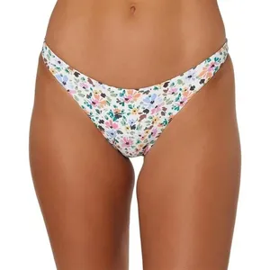 ONeill‎ Maggie Ditsy Flamenco Bikini Bottom Floral Metallic Lurex Cheeky Size M thumbnail 1