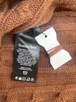 Aritzia Sunday Best Cable Knit Cropped Sweater Brown Luxury Capsule Wardrobe S thumbnail 5