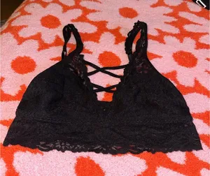 Vs Pink Black Bralette Size XS thumbnail 1