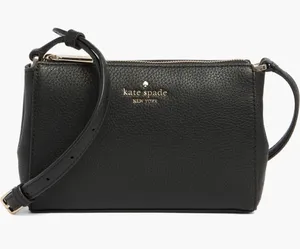 Kate Spade Black Pebbled Leather Crossbody with Gold Hardware thumbnail 1