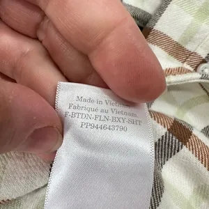 Everlane Oversized‎ Flannel Boxy Shirt Brown Green Plaid Button Down Top Small thumbnail 11