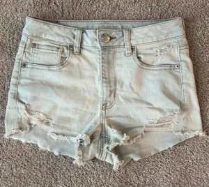 American Eagle Light Wash Denim Shorts thumbnail 1