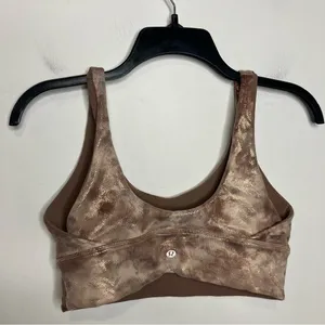 Lululemon align reversible yoga bra metallic shimmery and brown women’s size 8‎ thumbnail 5