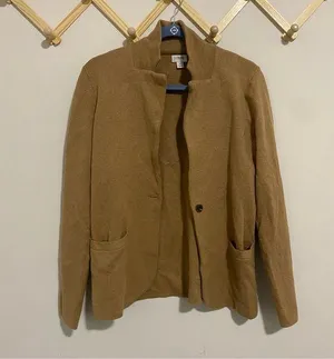 J. Crew Tan Single Button Sweater Blazer size Small thumbnail 1