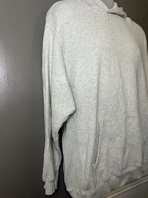 Aerie Be The Real You Back Hoodie Womens Medium Gray Graphic Fleece Pullover thumbnail 6