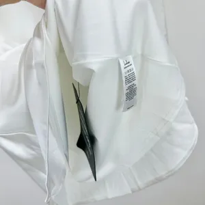 Lulus Luxurious Vision White Satin Off-the-Shoulder Mini Dress Party Medium NWT thumbnail 9