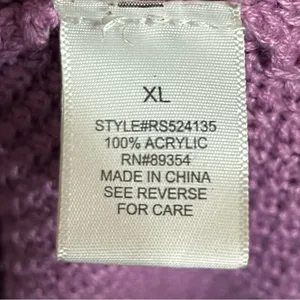Ultra Flirt Crochet Knit Tie Halter Neck Dress‎ Junior Size XL Pink Purple Color thumbnail 9