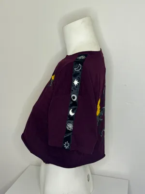 Zumiez Empyre Kipsy Yellow Rose Burgundy Crop T-Shirt thumbnail 2