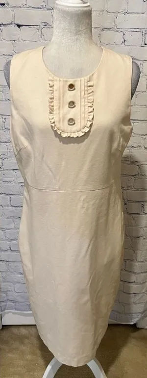 Banana Republic Cream Colored Dress size 12 thumbnail 1